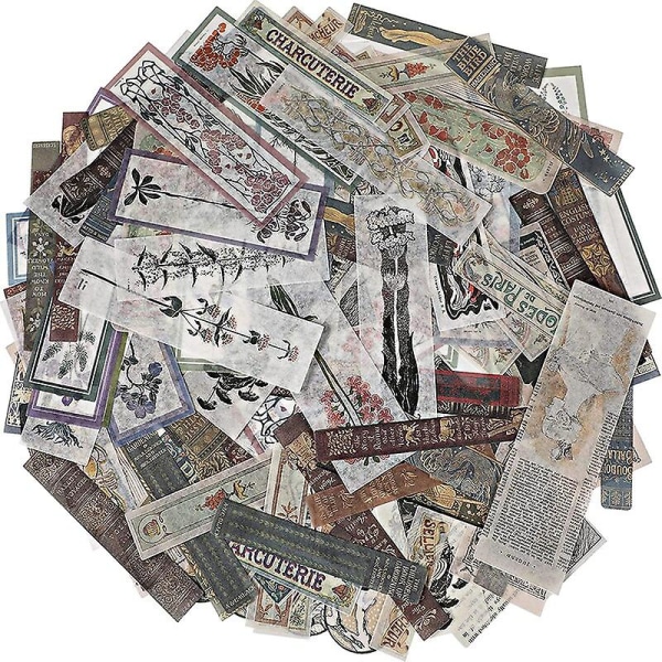 120 st Vintage Scrapbook Washi Stickers Antike Decoratieve Planner Journal Sticker Decals Retro Diy Zelfklevende Washi Papier