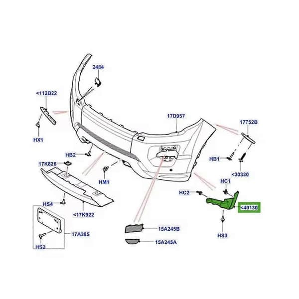 Bil Frontfanger Trim Strips LR028550 LR028551 for Land Rover Range Rover Evoque 2012-2015 Frontfanger