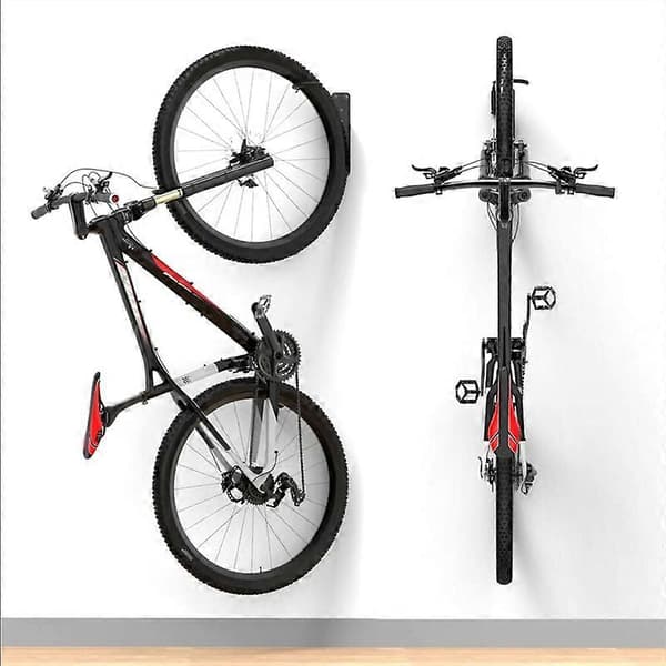 2-pack cykelställ garage väggfäste, vridbart cykelställ, cykelhängare Black