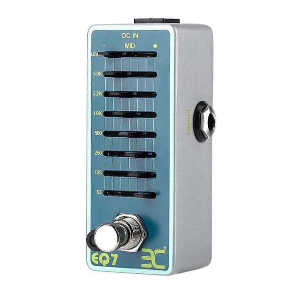 EX EQ7 Gitarr Effektpedal 7-Bands EQ Full Metallskal True Bypass Phase Gitarrpedal Gitarrtillbehör As Shown