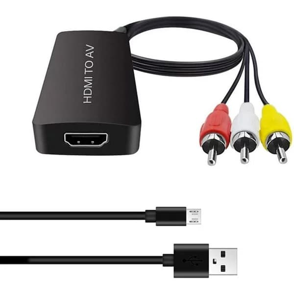 HDMI til AV-omformer, HDMI til RCA-adapter, HDMI til eldre TV-adapter.