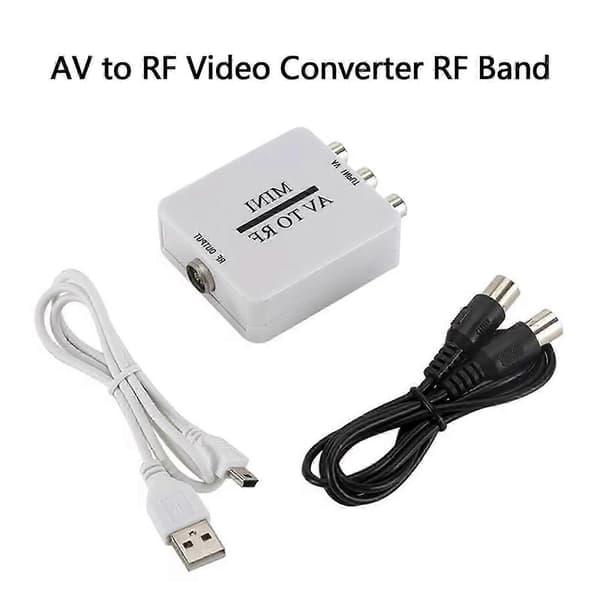 RF-modulator - RCA / Composite A/V -til- RF / Coax / Koaksial - RCA Converter Kit SZRH A-F 5 5
