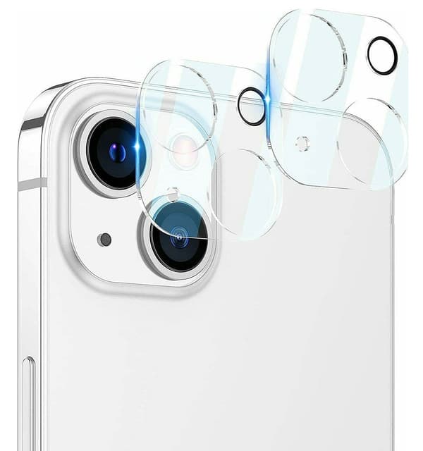 [2-Pack] Kompatibel med iPhone 14 Härdat Glas Linsskydd 30