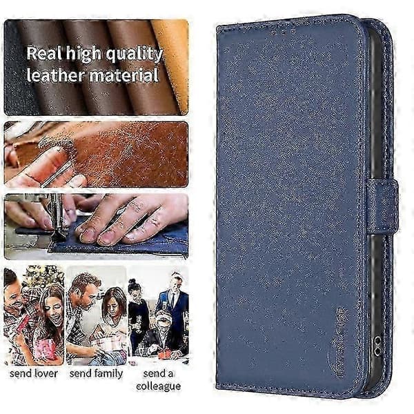 Samsung Galaxy A56 5G Læder Flip Wallet Cover Blue