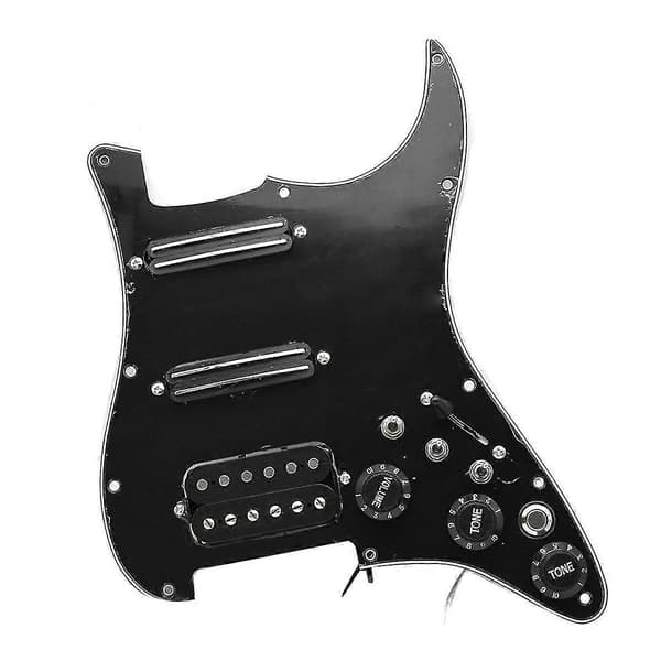 Elektrisk Gitarr Pickguard Pickup Med Singlecut-Koppling Förladdad Gitarr Pickguard För Strat G Black