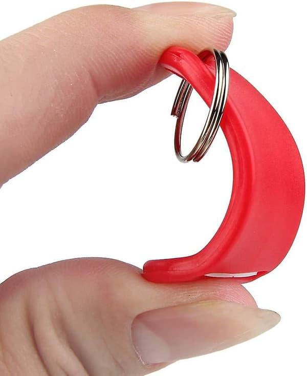 70 stk. nøglemærker med ring, 7 farver, plastik nøglemærker, nøglelabels, farvede nøglemærker