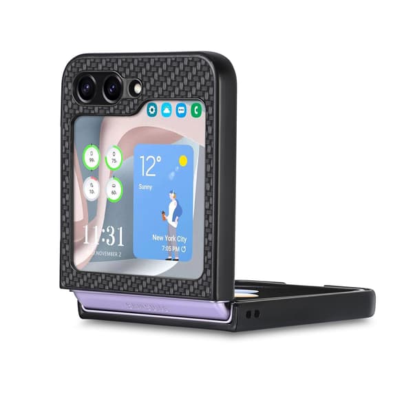 Fiber Pattern Style Case for Samsung Galaxy Z Flip 5 Grön