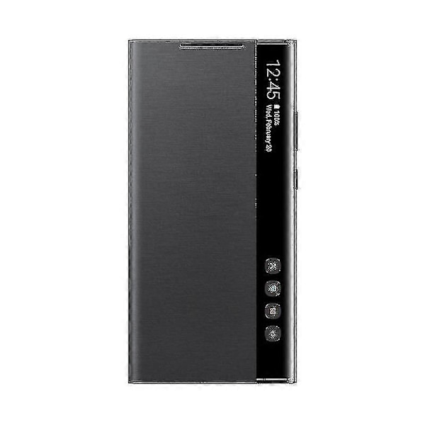 Passar Samsung Mirror Smart View Flip-fritt Svarsfodral Kompatibelt med Galaxy Note 20 / Note20 Ultra 5g Telefon Led Fodral S-view Fodral Ef-zn985 Mo Black compatible Note 20 Ultra