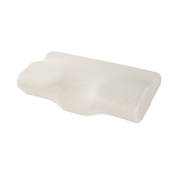 Memory Foam Kudde 50*30CM För Nackskydd Fjärilsformad Kudde Långsam Återhämtning Sovkuddar Avslappnar Halsryggen White 50x30cm