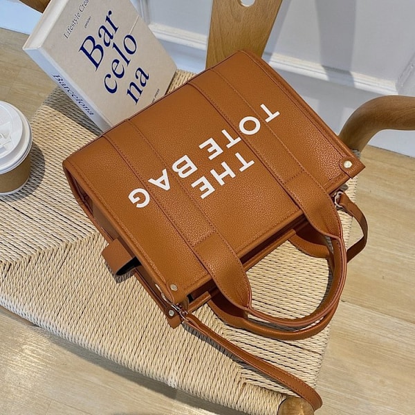 The Tote Bag för Kvinnor Dupes Mini Läder Tote Bag Liten Personlig Crossbody Handväska