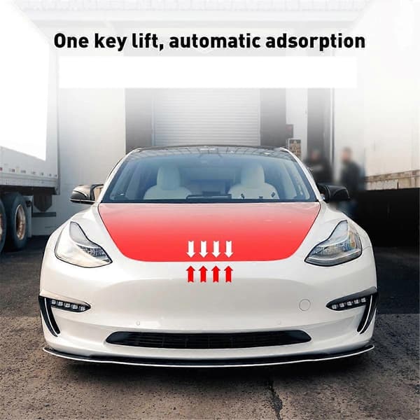 Electric front trunk soft-close lock for Model 3