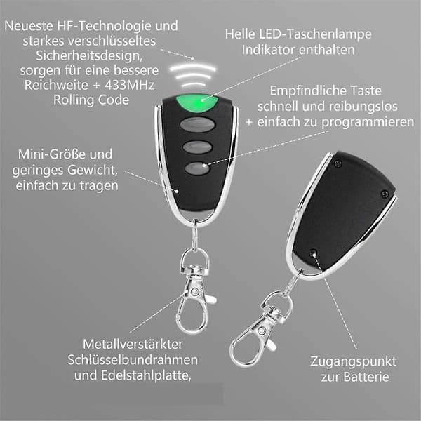 Garagedøråpner for Chamberlain LiftMaster fjernkontroll Black