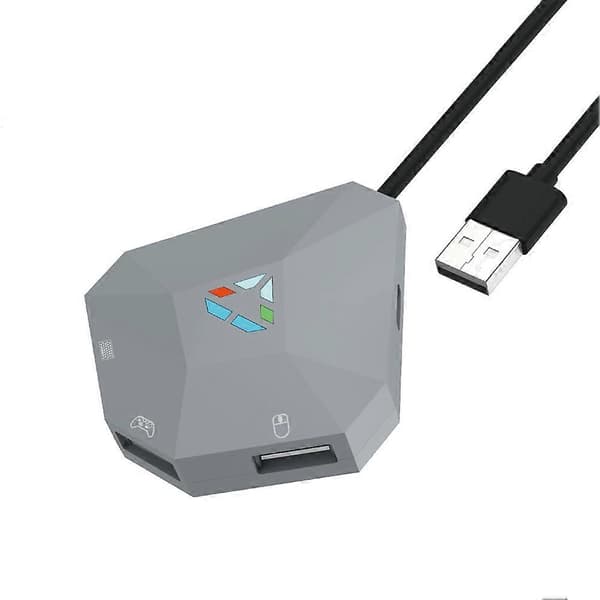 Trådbunden USB-anslutning Tangentbords- och musadapter LED-indikatoromvandlare för //för /PC/för Switch Grey