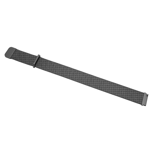 20 mm metal mesh urrem i rustfrit stål med hurtigudløsning, generel urrem til Galaxy Watch, til Vivoactive HR, til Amazfit GTS 2 Mini, sort
