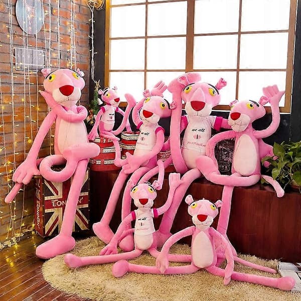 Vaaleanpunainen pantteri pehmolelu, suuri pehmoeläin 160 cm pink
