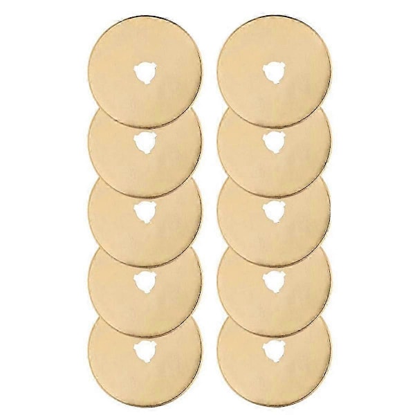 Titanium Rotary Kutter Blader 60mm 10 Pakning Erstatning Quilting Scrapbooking Søm Kunst Håndverk Stoff Skjæreverktøy gold