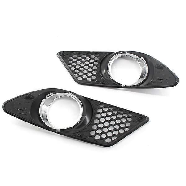 1 par tåkelysgrilldeksel foran til C-klasse W204 08-10 Black Silver