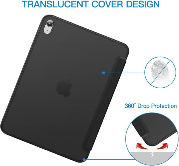 iPad (A16) 11./10. generation (2025/2022), Slim Stand Hard Shell Case (Sort)