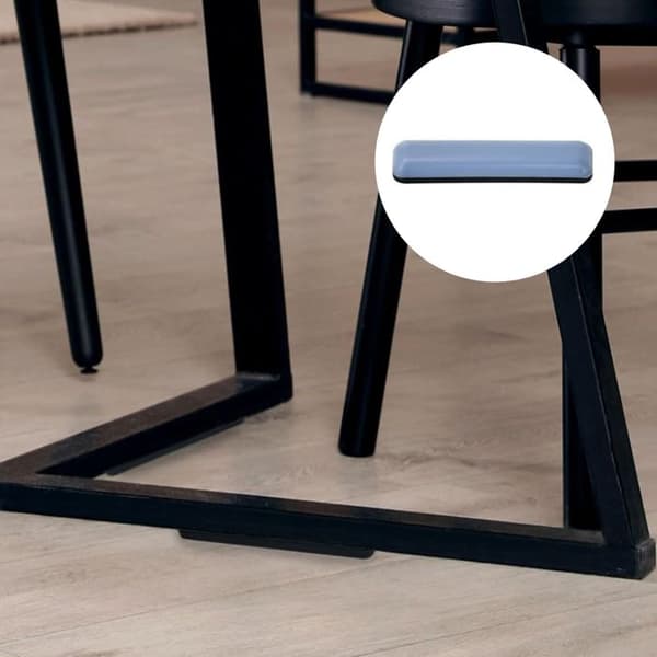 12 glidkuddar, självhäftande teflon, rektangulär form, för möbler, golvskydd.