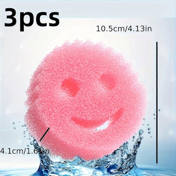 Scrub Daddy & Scrub Mommy Dubbelsidig Svampset - Ergonomisk, Repfri Rengöring För Kök, Badrum & Mer - Polyuretan, Säker På Flera Ytor Random Color 3pcs
