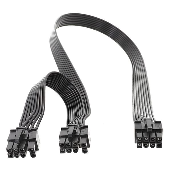 8-pin PSU til dobbel 6+2-pinners PCIe strømkabel, hann til hann GPU-kabel for modulær strømforsyning