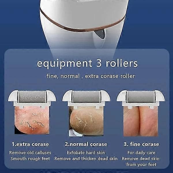 Electric Foot File with Various Accessories Rechargeable Black