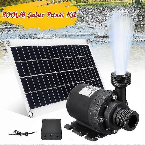 Tystgående solpump 50W 800L/h för vattenfontän DC12V