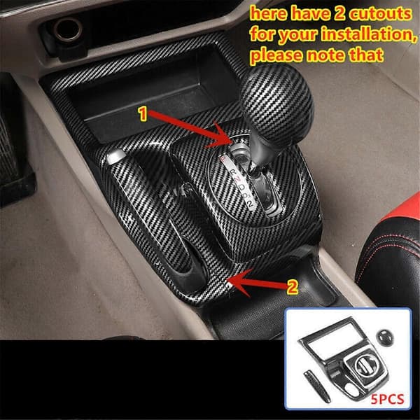 Automatic Gear Shift Frame Handbrake Cover Decor Trim for Honda Civic 2006-2011
