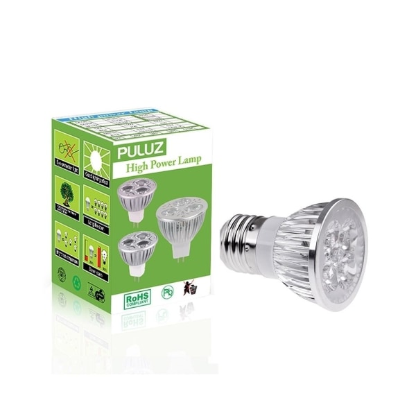 Lampa 4 x 1W E27 440LM vitt ljus LED spotlight belysningslampa AC 85-265V, 6000K