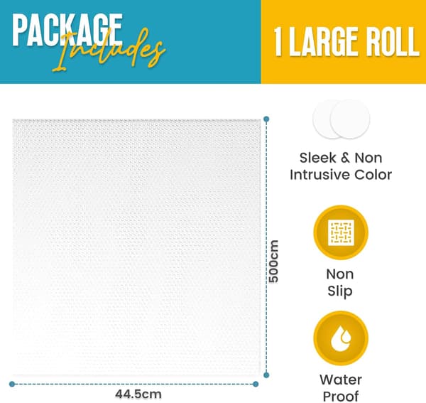 Kitchen Drawer Liners - Cabinet Liners Kitchen Non-Slip Shelf Mat & Refrigerator Liners that Protect Against Spills - Multi-purpose Shelf Liner for Kitchen