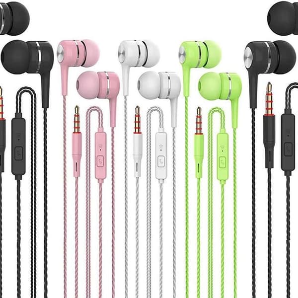 Ørepropper Hodetelefoner med mikrofon 5-pakning