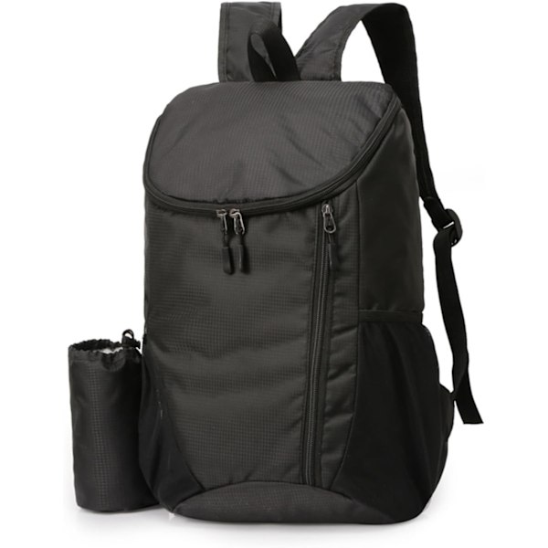 Flintronic Ultralätt Hopfällbar Ryggsäck, Vandringsryggsäck för Män och Kvinnor, Vattentät Reseryggsäck, Idealisk för Trekking, Resor, Vandring och Camping 15l Black