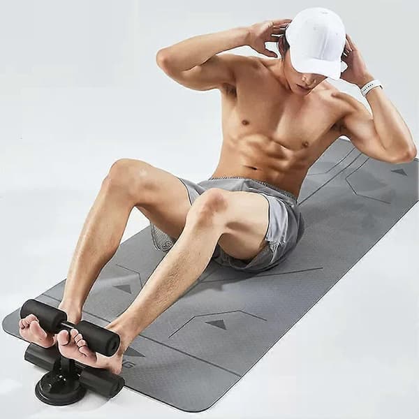 Sit-Up Assistant Magrullemaskin Sugtyp Magträningsutrustning för Hem Dubbelstångs Magrullare B Black