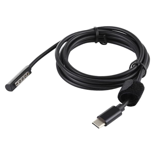 USB-C / Type-C strømforsyning PD 65W hurtigopladningskabel til Microsoft Surface Pro 2, kabellængde: 1,5 m Not Specified