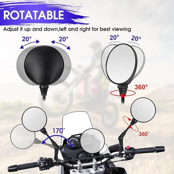 Universal Motorcycle Mirror Set