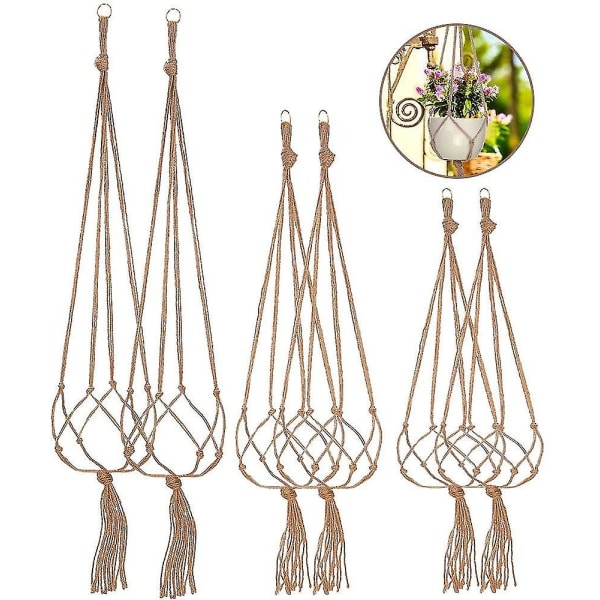 6 delar hängkorg, hängkorg, blomkruka hängande växthållare