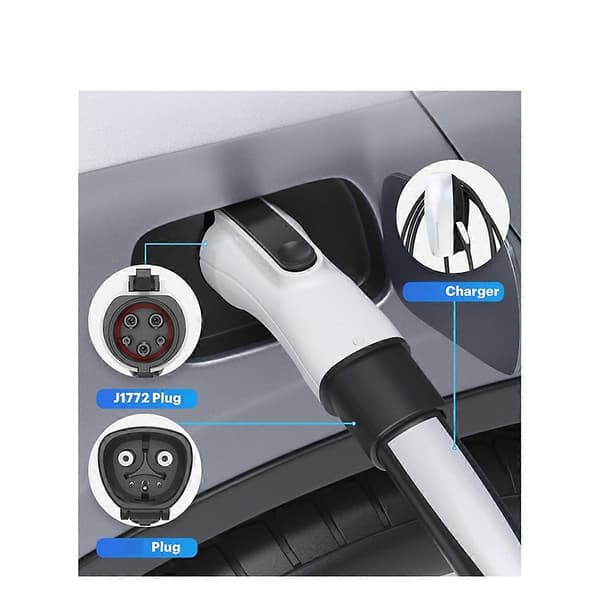 for Tesla til J1772 Adapter, Maks 60Amp 250V