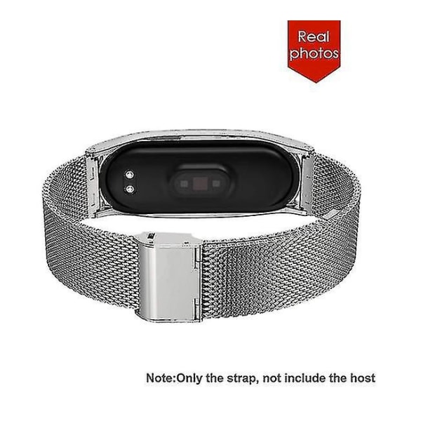 Kompatibel med For Mi Band 5 Armband, Miband 5 Replacement Band Wate Silver