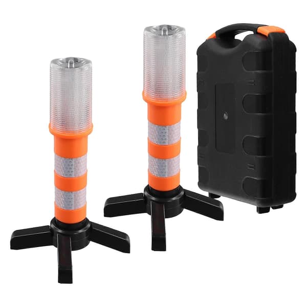 2 stk. LED Nødvej Flash Flare Vejside Beacon Sikkerheds Strobe Advarsel