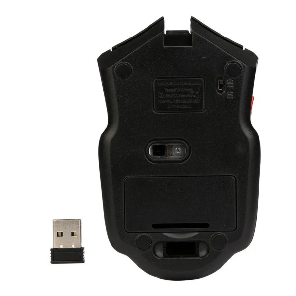 Bärbar mus med trådlös USB mottagare-knappar Möss för bärbar dator (svart)