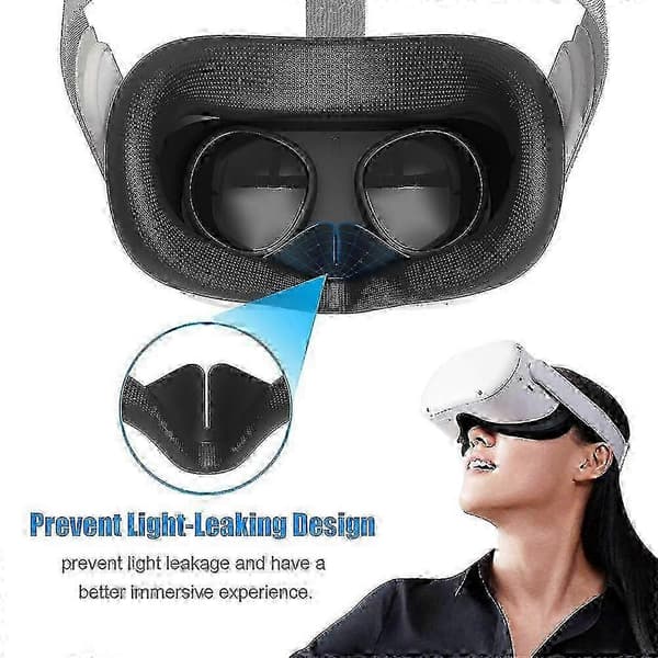 Oculus Quest 2 VR Ansiktskudde, Silikon Bekväm Svettsäker Pad Ersättning Blue