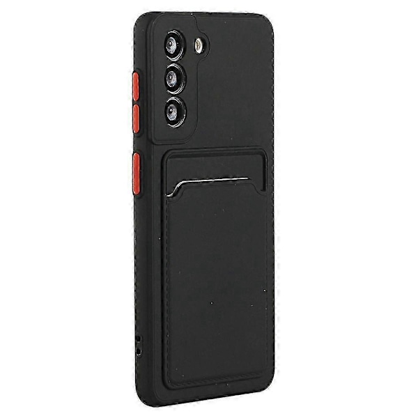 Samsung Galaxy S23+ -puhelimen kuori, pehmeä TPU, pudotussuojattu suojus korttipaikalla Black