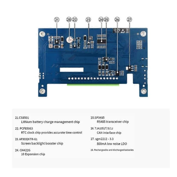 ESP32-S3 5-tommer kapacitiv touchskærm udviklingskort, 32-bit LX7 dual-core processor, understøtter WiFi & BLE