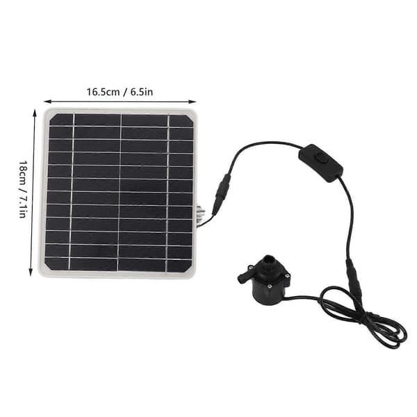 50W Solar Powered Water Pump Solar Panel Kit 24 Hours Operation Solar Panel Water Fountain Pump Kit with Switch Adjustment for Bird Baths Fish Ponds