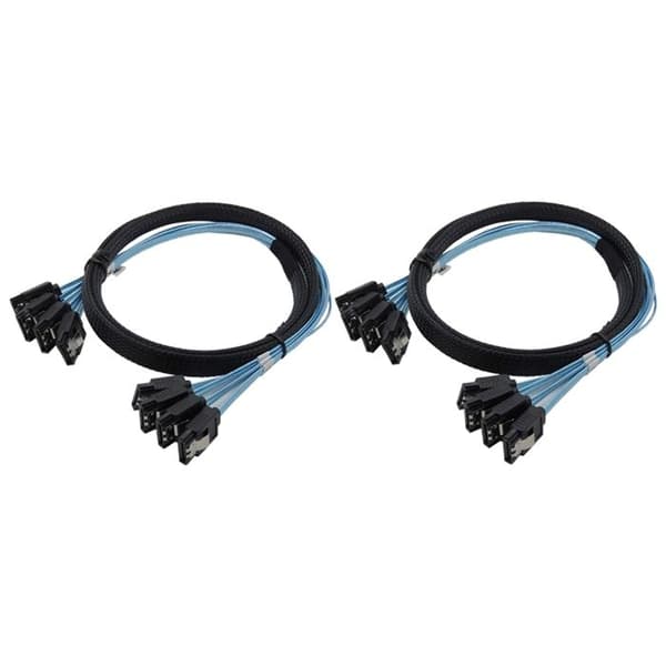 3X SAS-kabel højhastigheds SATA-kabel 6 Gbps 4 porte / højkvalitetssæt til server 0,5 meter