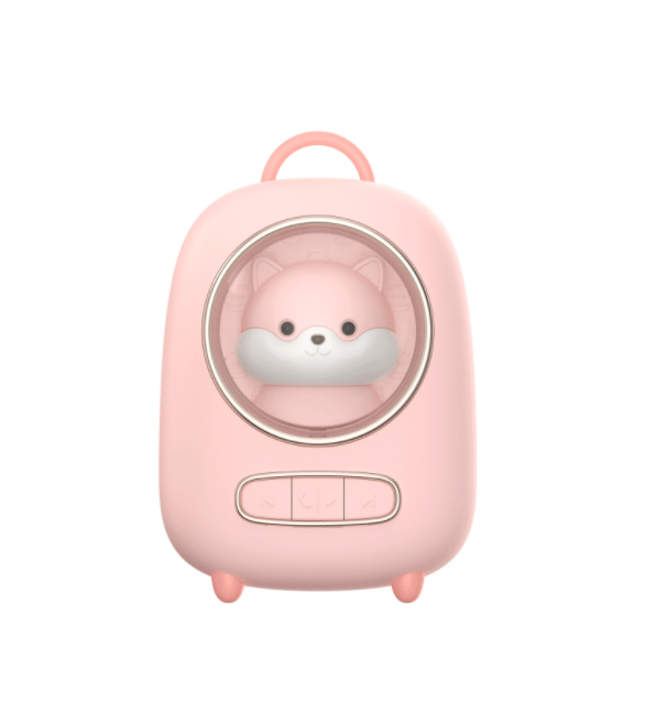 Bluetooth Speaker, Mini Cute Cartoon Pet Space Capsule Speaker (Pink)