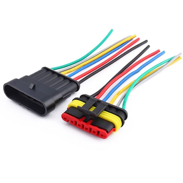Vandtæt 6-benet bilkabel elektrisk stik