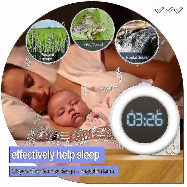 LED Starry Sky Projector Lamp, White Noise / Remote Controlled Projection Lamp / Alarm Clock