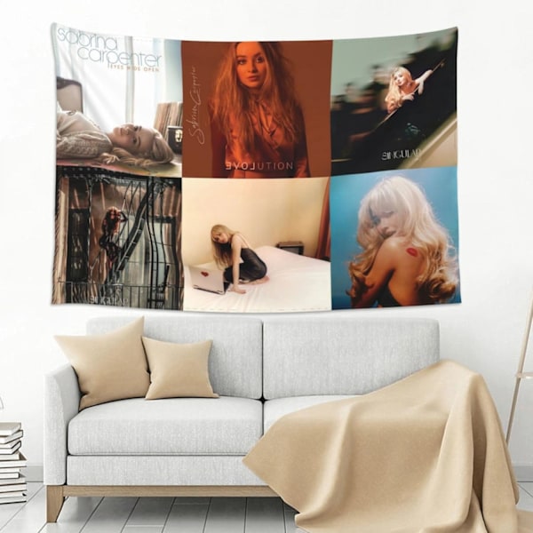 WUGXCOLL Sabrina Carpenter Tapestry Väggbonad College Sovsal Väggkonst Flagga Party Dekoration Banner Bakgrund Heminredning Sovrum Och Vardagsrum Color1 60x40in