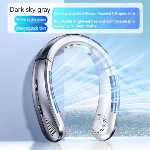 CROSHACK Bladeless Halsventilator - 5. generation - USB Genopladelig - Mini - Bærbar